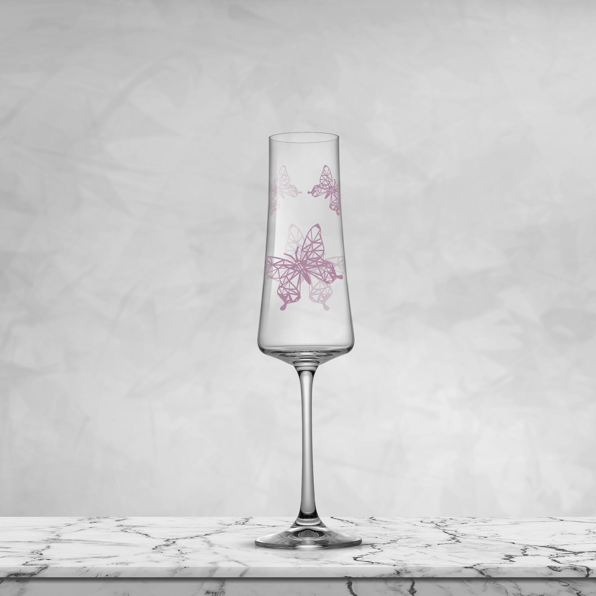 JoyJolt® 10oz. Meadow Butterfly Crystal Champagne Flute Set, 2ct.